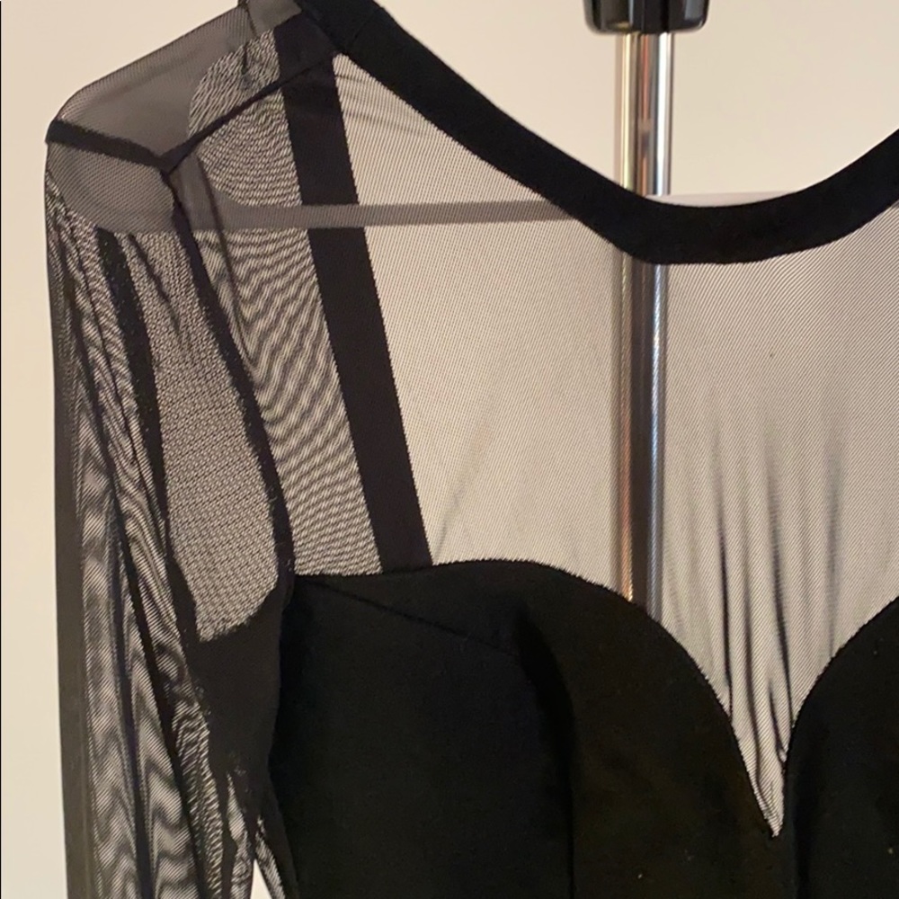 Romper With Sheer Top And Open Back - image 2